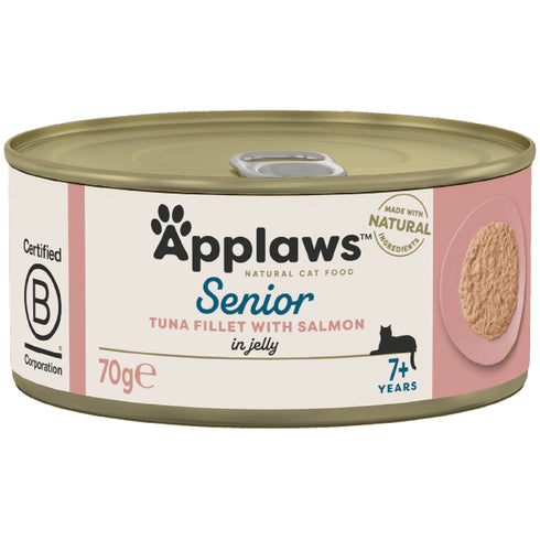 Hrana umeda pentru pisici Applaws Senior Ton si somon 70g